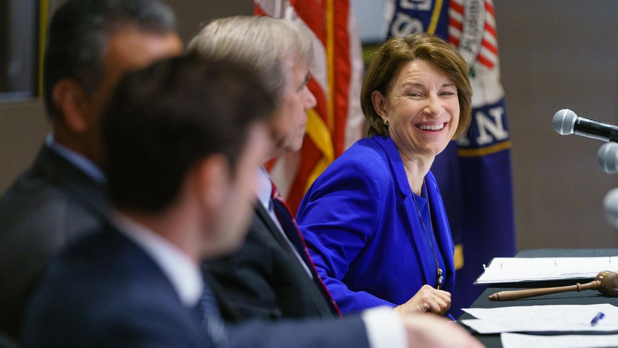 Sen. Amy Klobuchar leads a field hearing on voting rights in Georgia