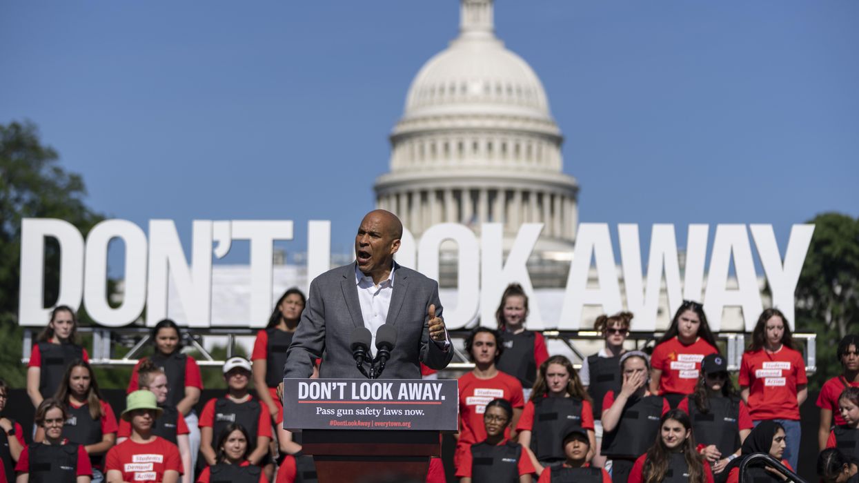 Sen. Cory Booker speaks about gun violence