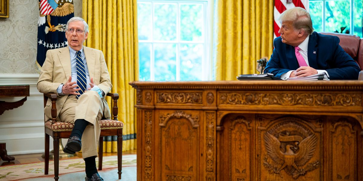 Senate Majority Leader Mitch McConnell and President Donald Trump