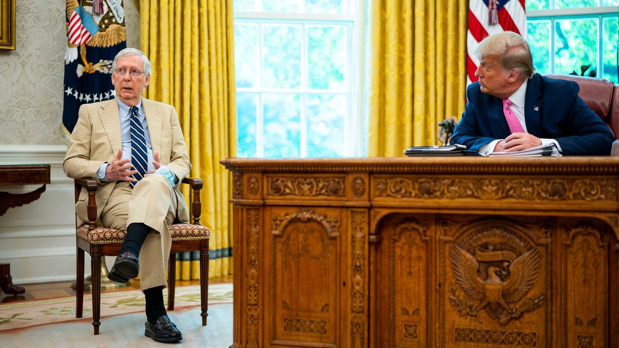 Senate Majority Leader Mitch McConnell and President Donald Trump