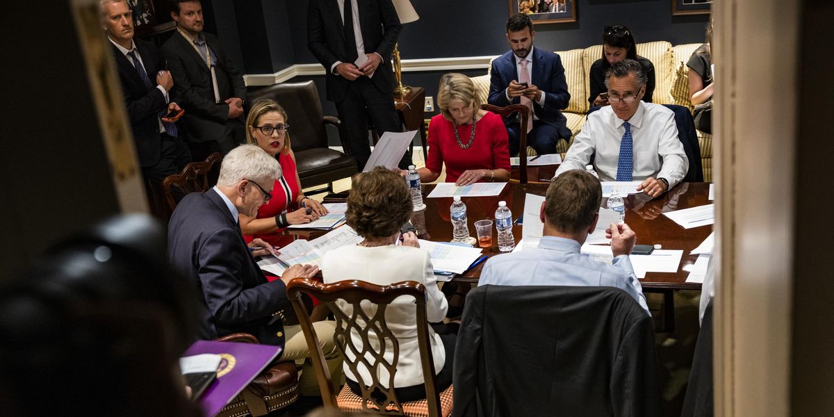 Senators in a meeting