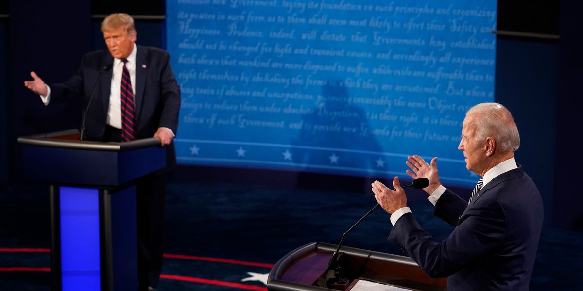 Sept. 29, 2020 presidential debate between Donald Trump and Joe Biden