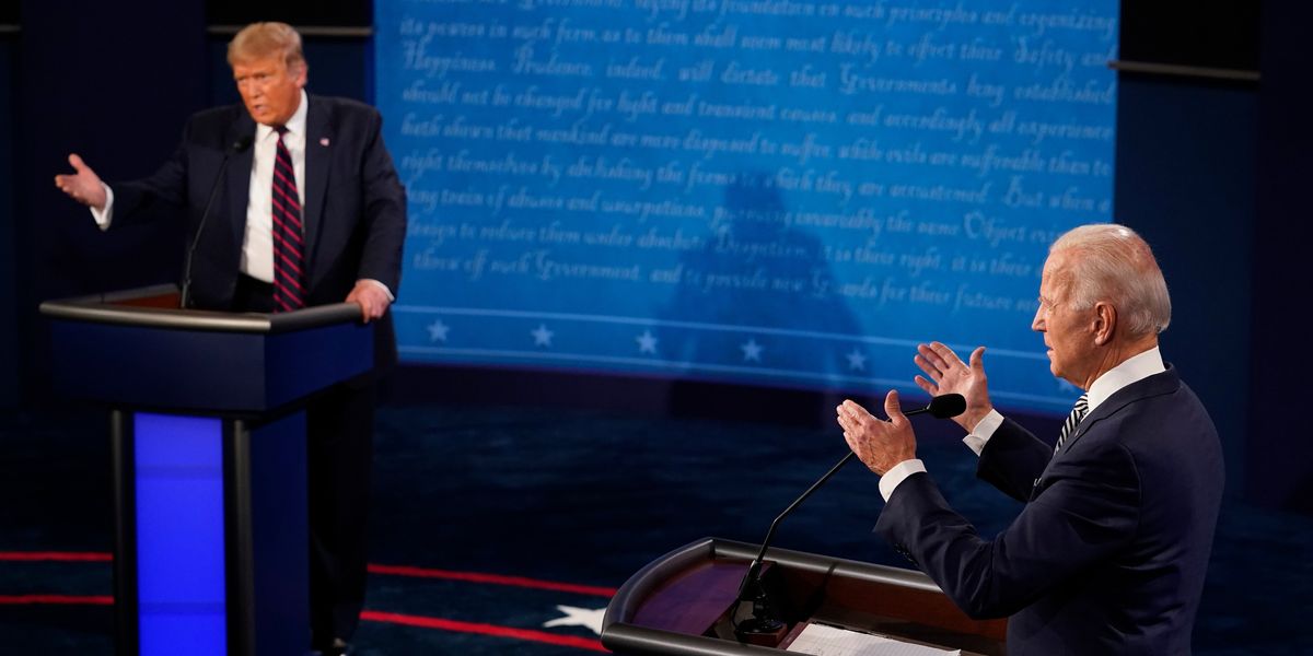 Sept. 29, 2020 presidential debate between Donald Trump and Joe Biden