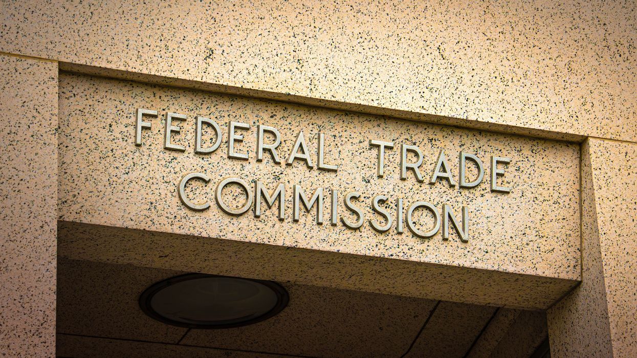 Sign above an entrance to the Federal Trade Commission