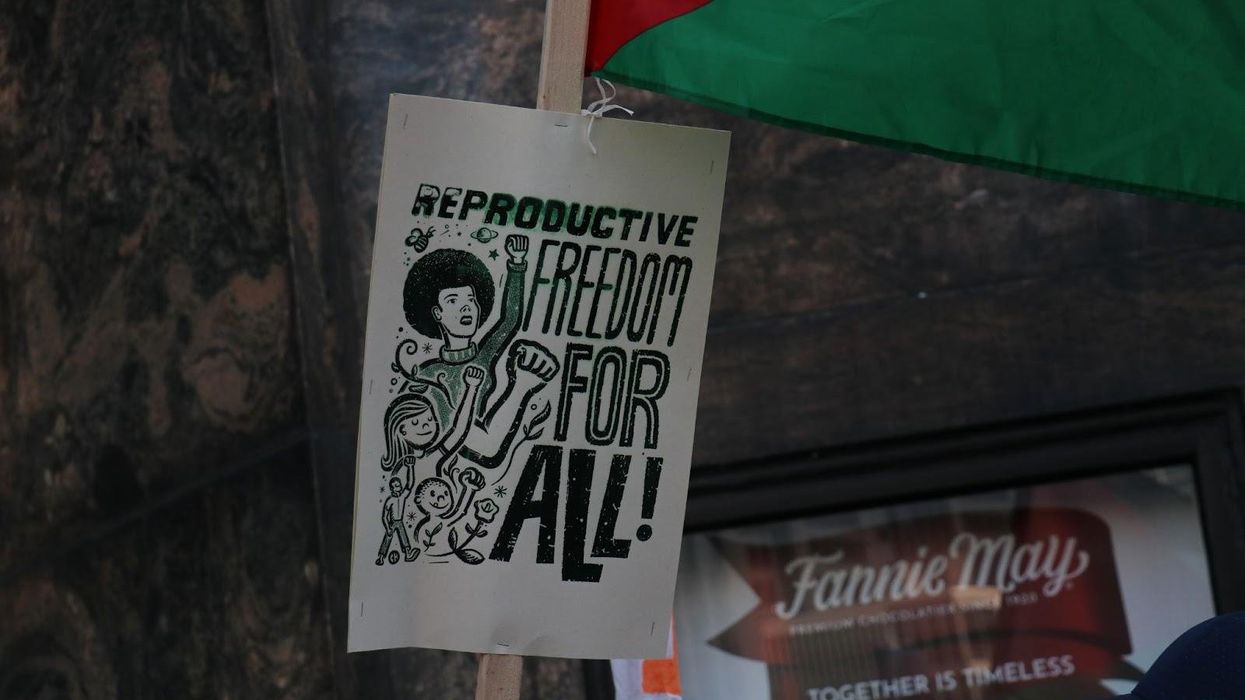 Sign reading "Reproductive Freedom For All"