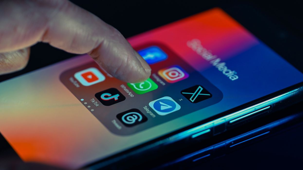 Social media apps on a phone