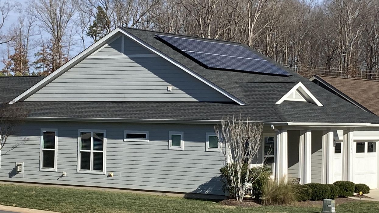 solar panels on a house