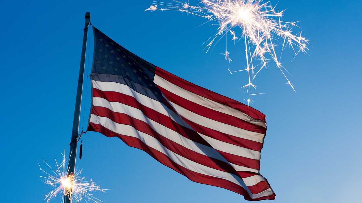 Sparklers and the American Flag