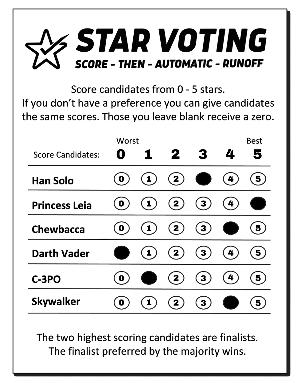 STAR VOTING sample