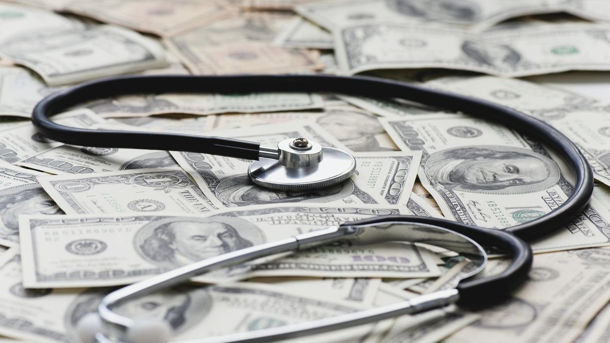 stethoscope and money, health care costs