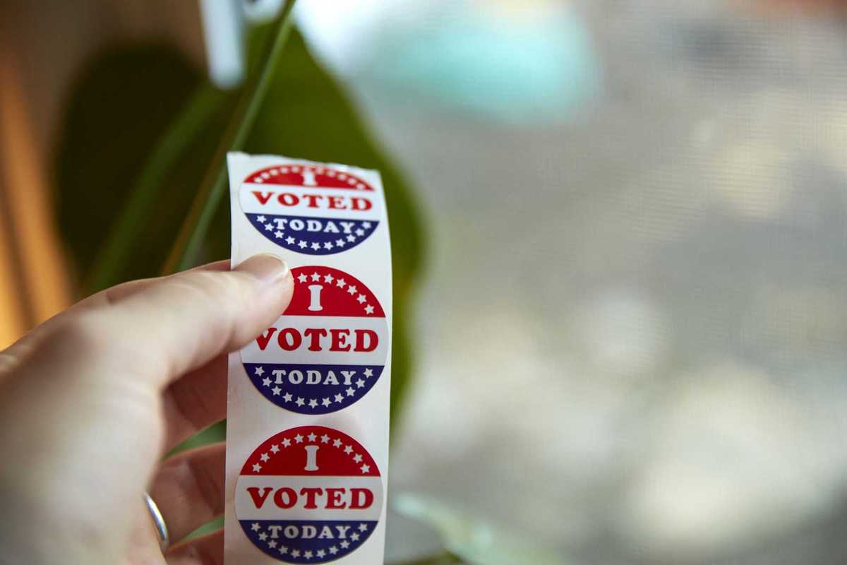 Stickers with the words "I Voted Today."