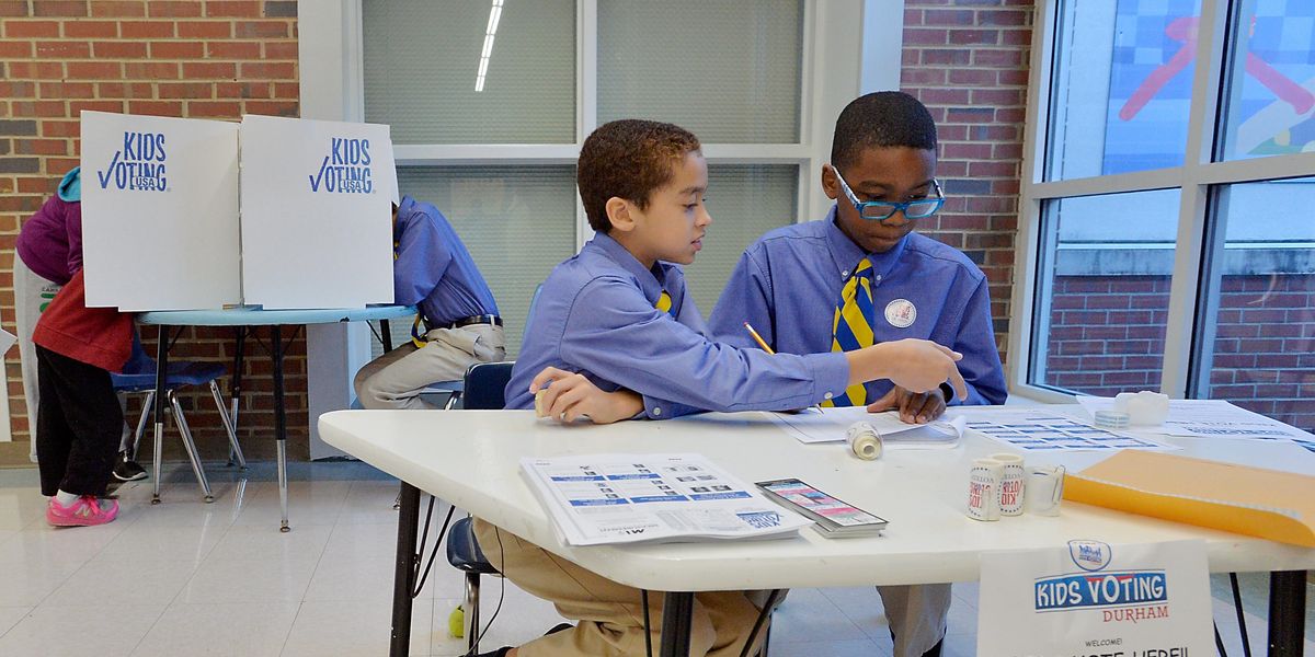 Students at the polls