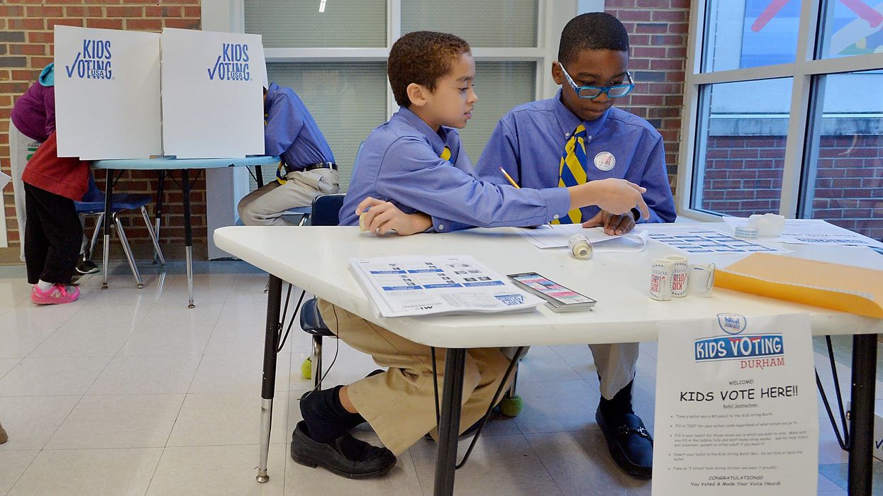 Students at the polls