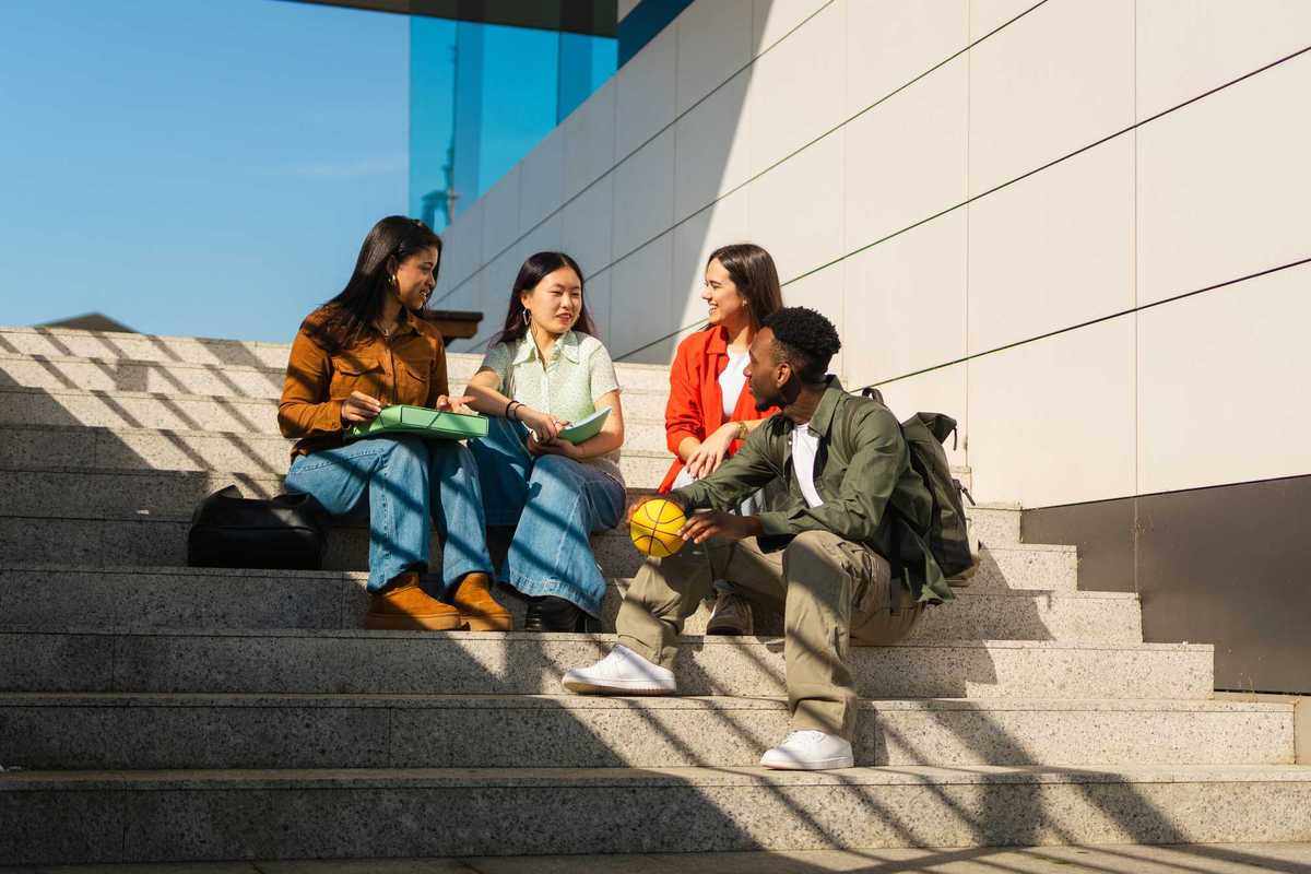 Students talking