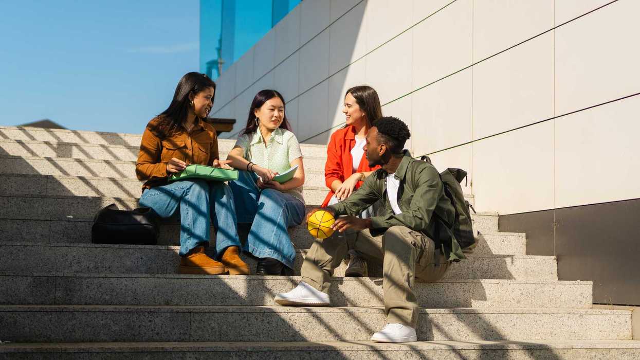 Students talking