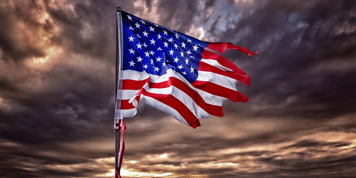Tattered American flag