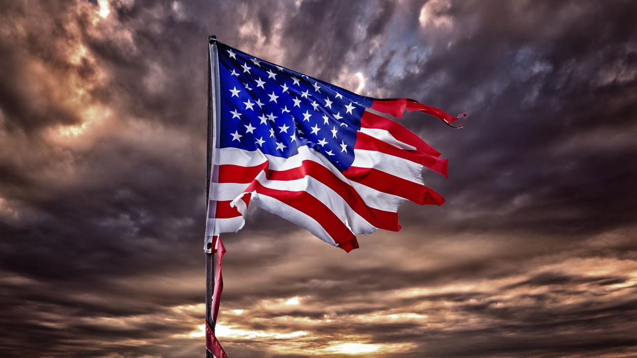Tattered American flag