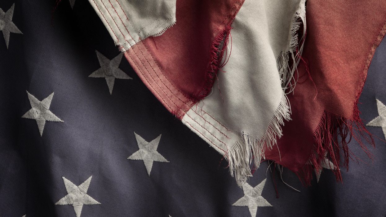 tattered American flag