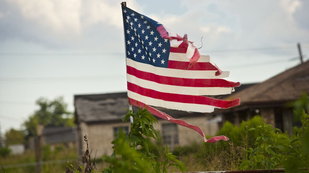 Tattered American flag