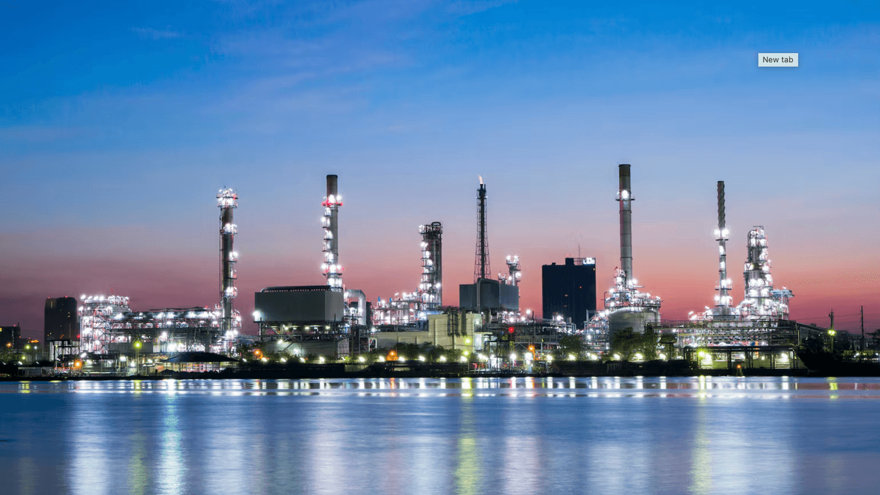 Texas City, Galveston County, industrial skyline.