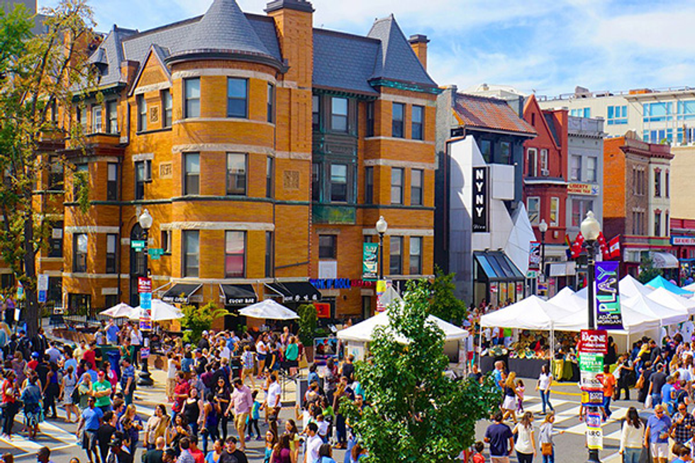 The Adams Morgan area of Washington, DC