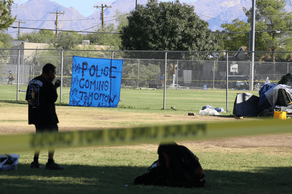 The City of Tucson cleared one of its largest homeless encampments at Santa Rita Park
