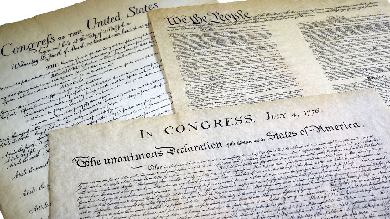 The Declaration of Independence, Constitution and Bill of Rights