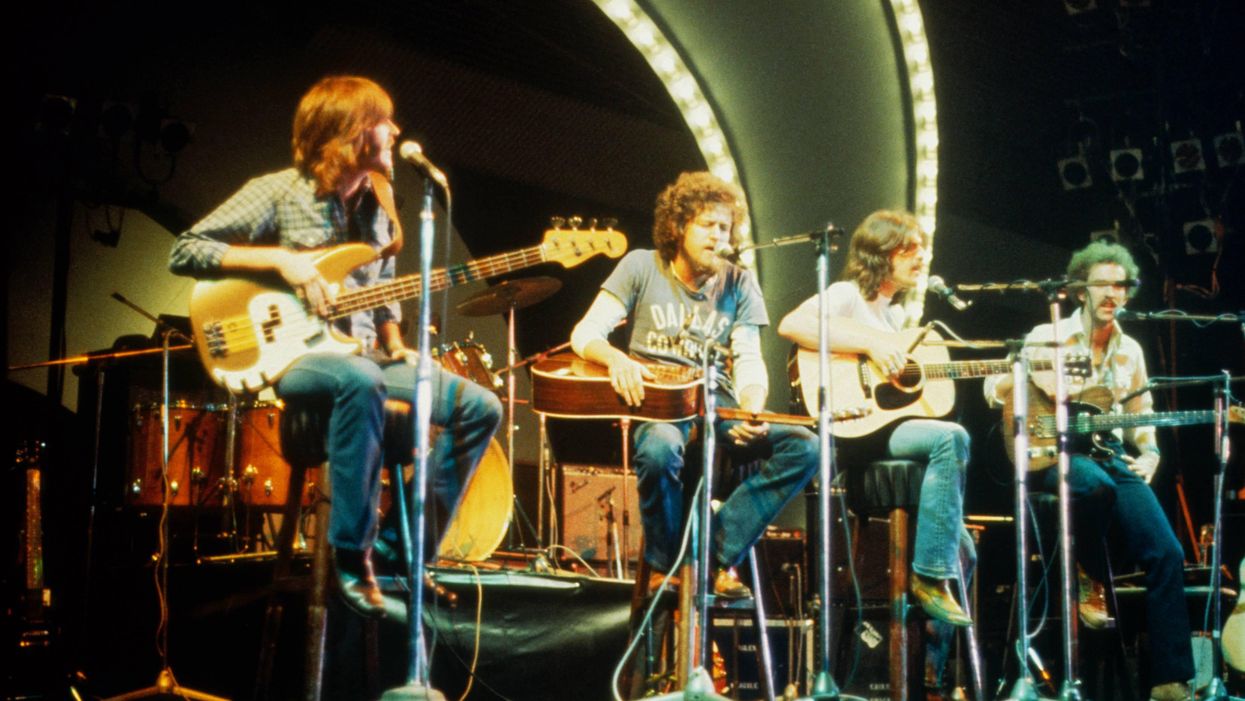 the eagles performing hotel california in the 1980s