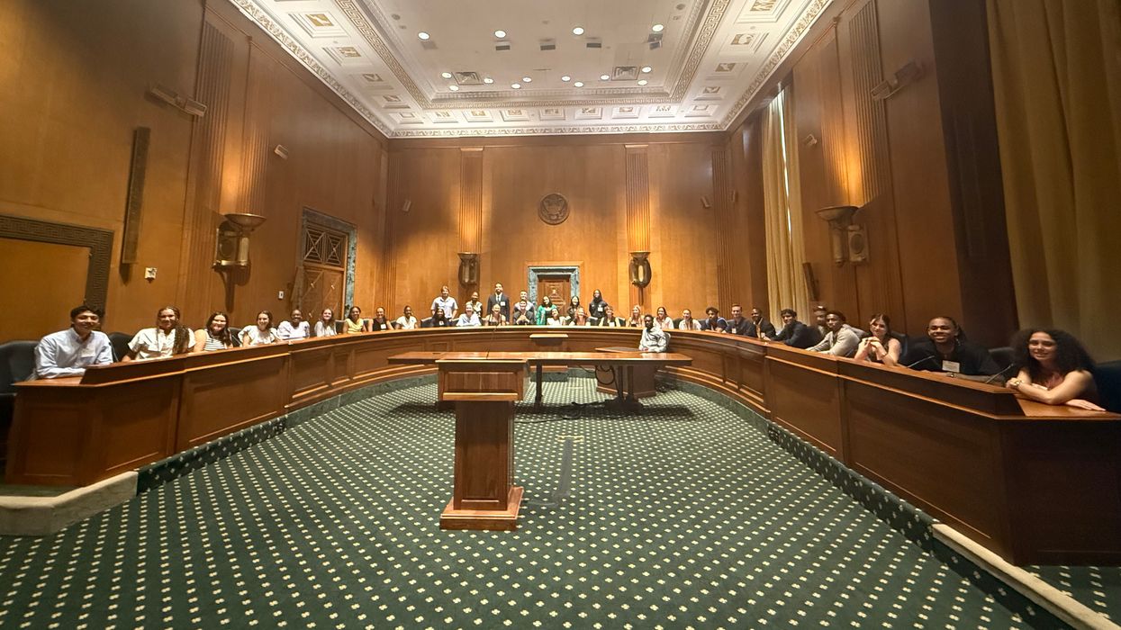 The Engaged Athlete Fellows had the opportunity to spend time meeting with Sen. Wyden in the U.S. Senate Finance Committee meeting room.