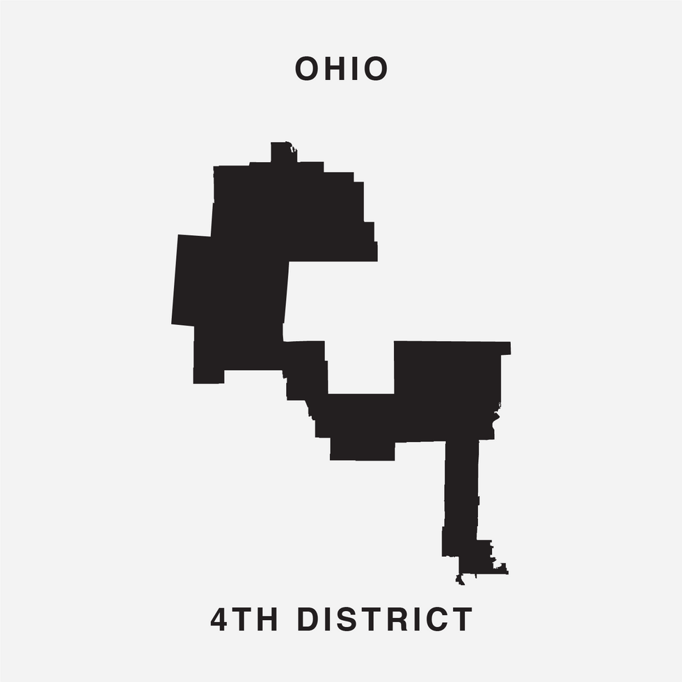 The letter G Ugly Gerry gerrymandering font