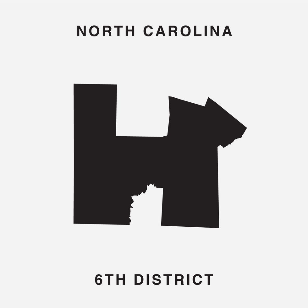 The letter H Ugly Gerry gerrymandering font