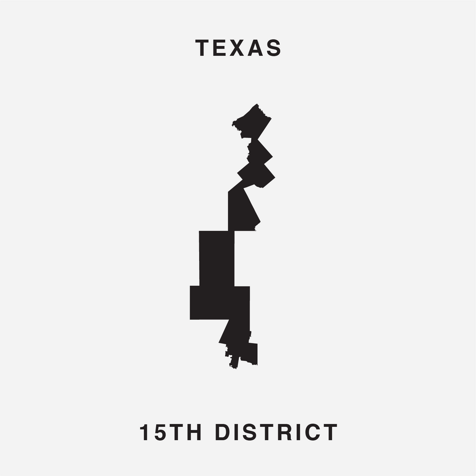 The letter I Ugly Gerry gerrymandering font