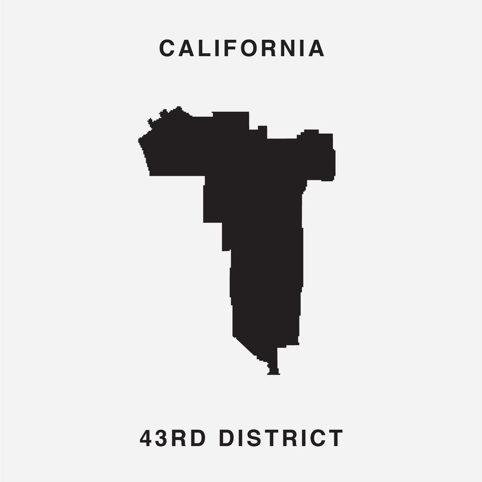 The letter T Ugly Gerry gerrymandering font