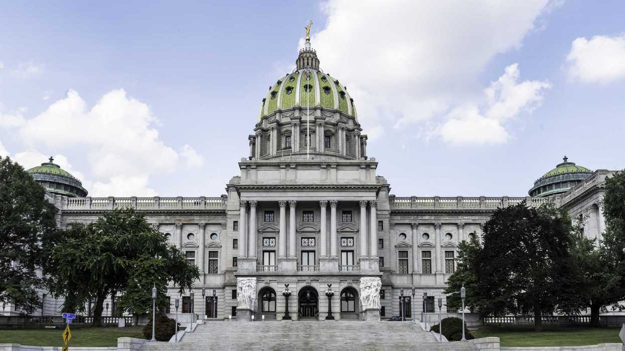 The Pennsylvania state capitol building.