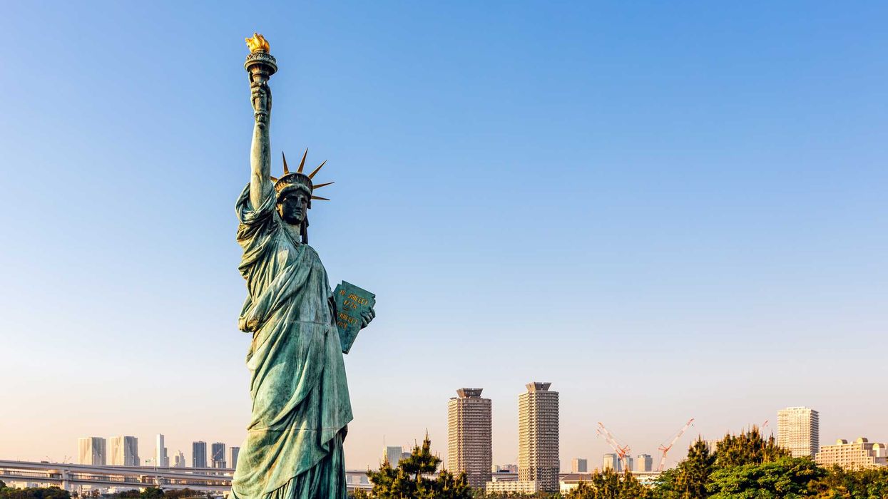 The statue of liberty.