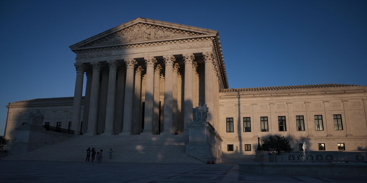 The Supreme Court at sunset