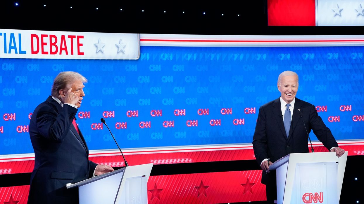 Trump and Biden at the debate