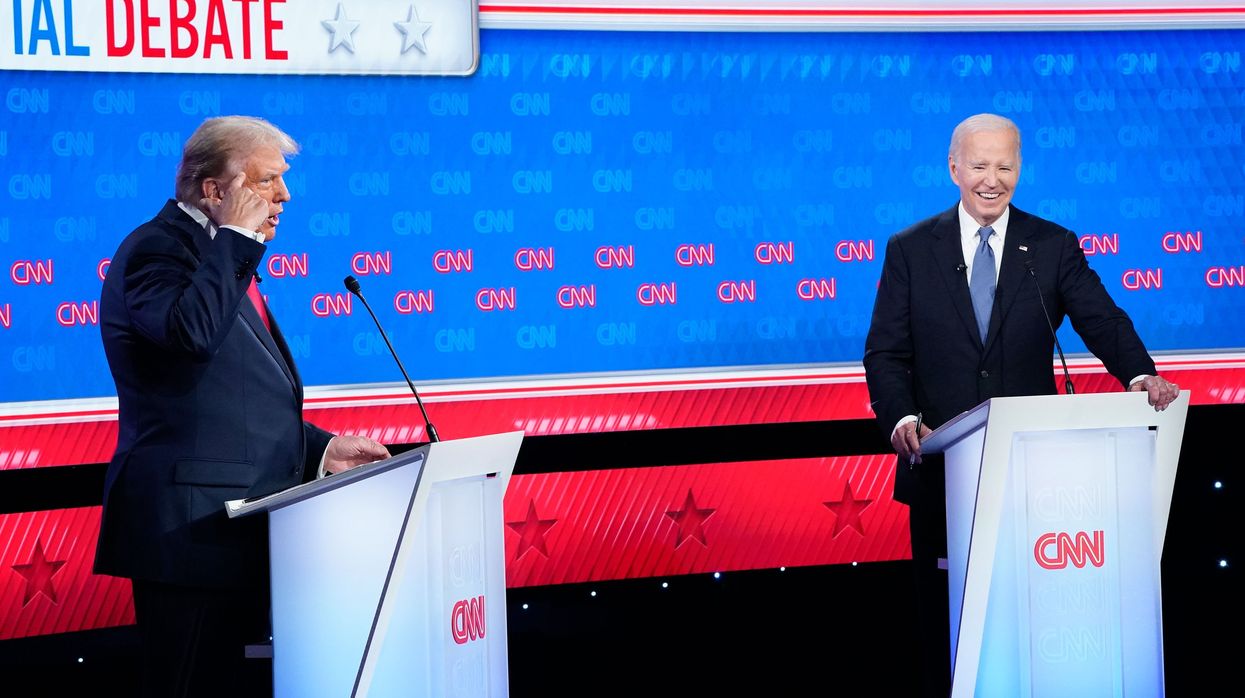 Trump and Biden at the debate