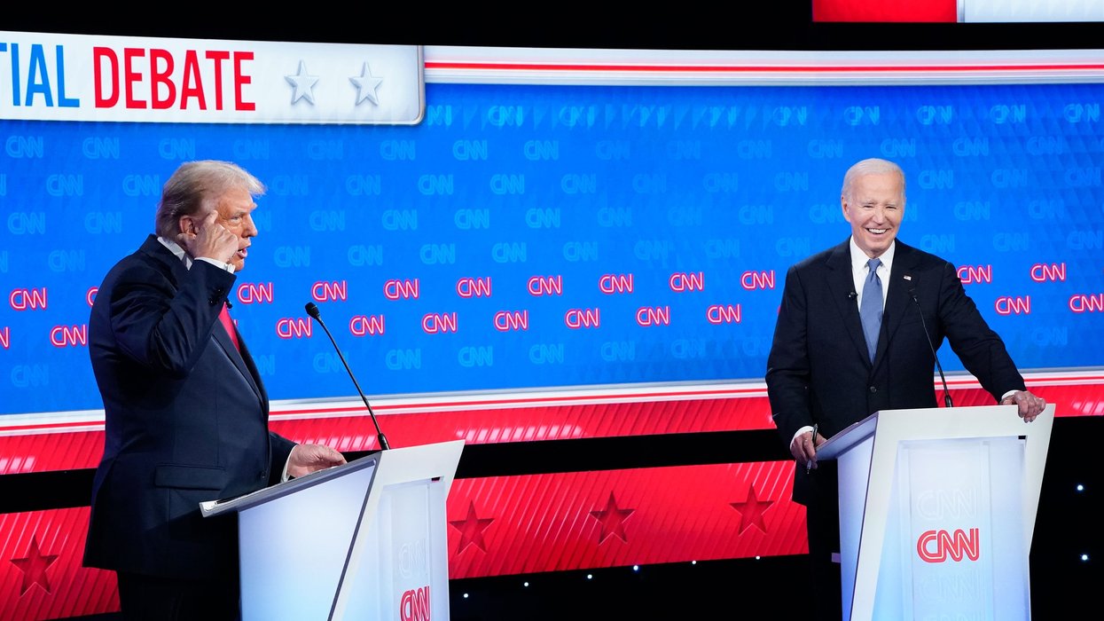 Trump and Biden at the debate