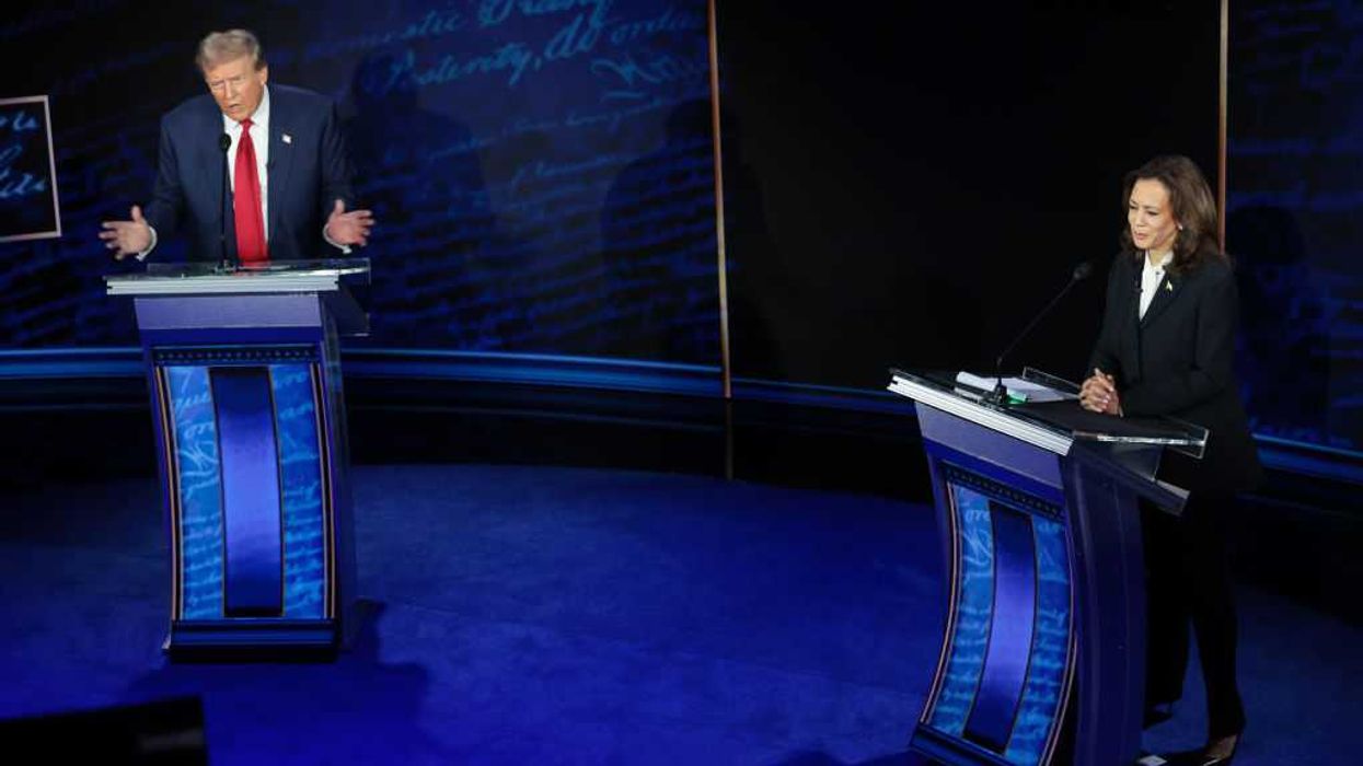 Trump and Kamala Harris debating for the first time during the presidential election campaign.