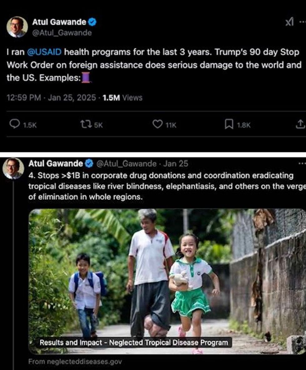 tweets on us aid health programs