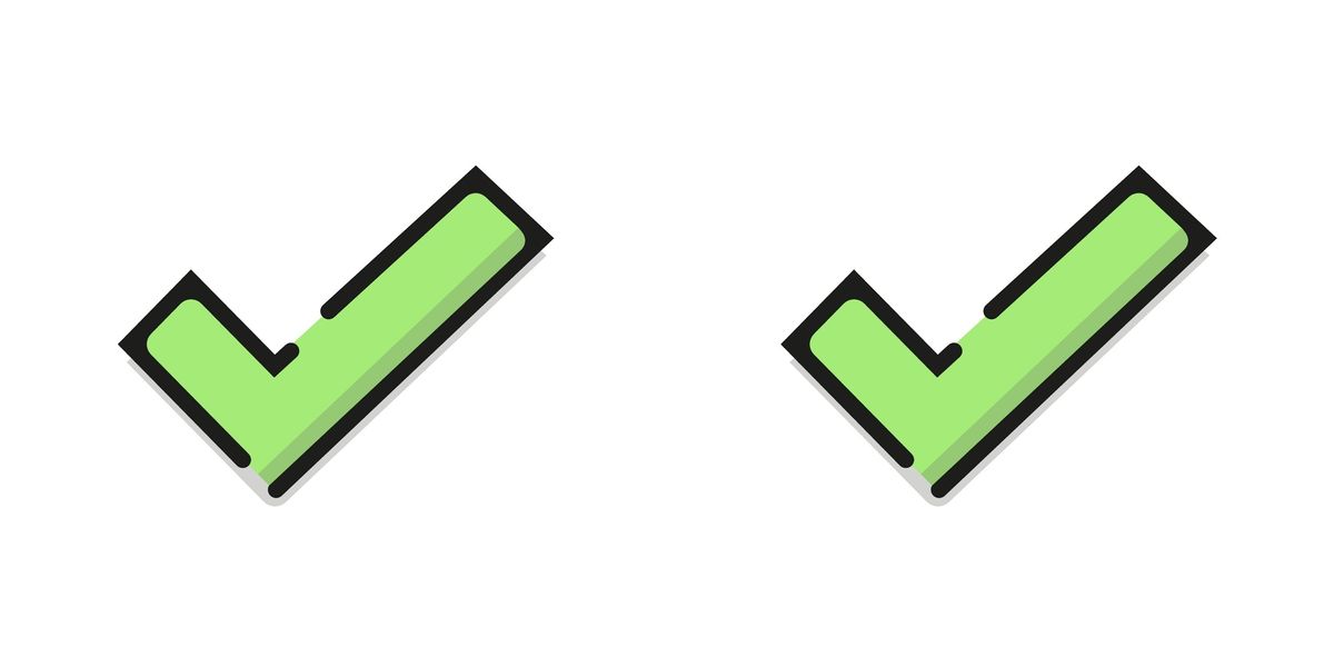 two green check marks