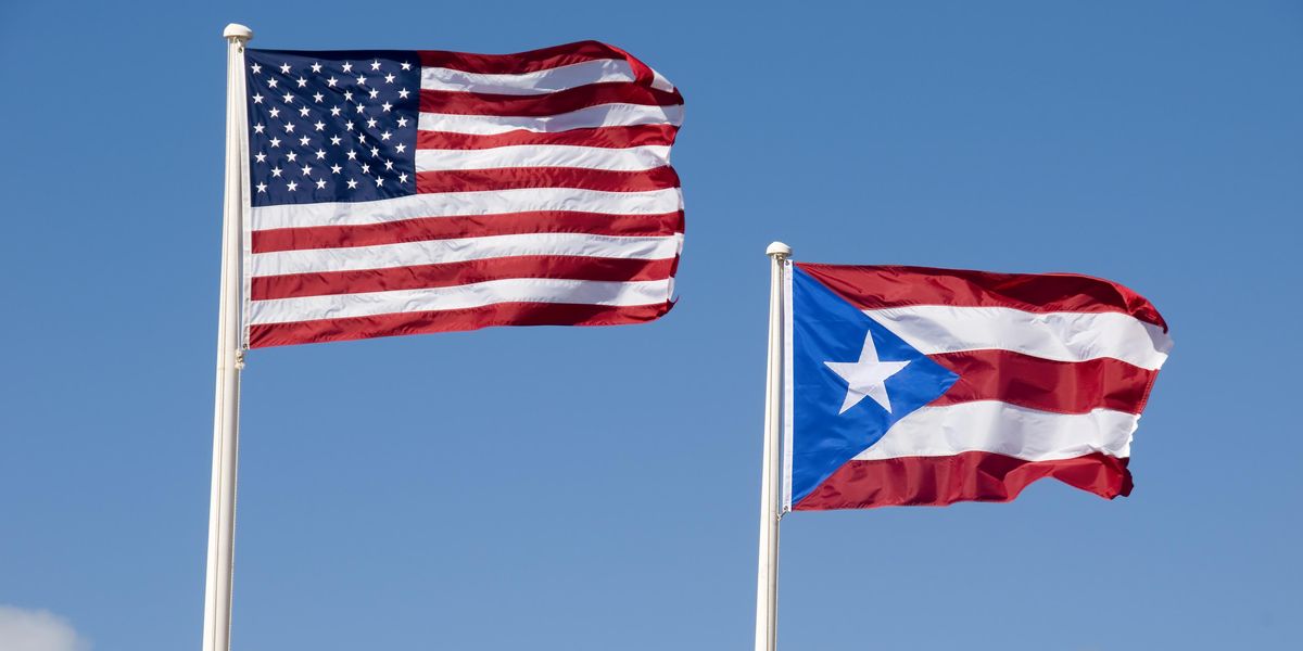 U.S. and Puerto Rico flags