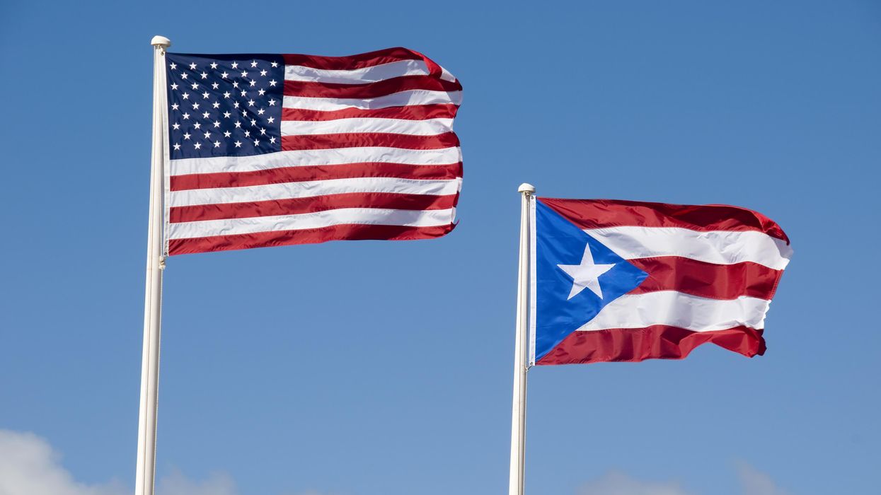 U.S. and Puerto Rico flags
