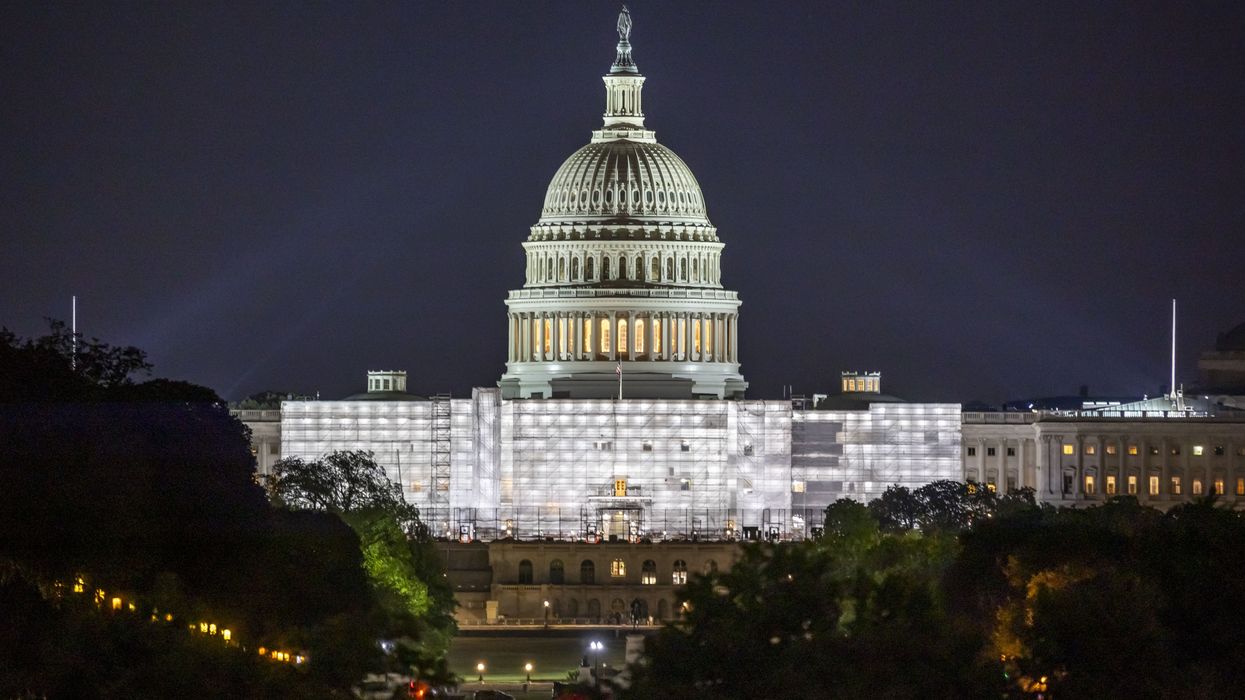 U.S. Capitol at night