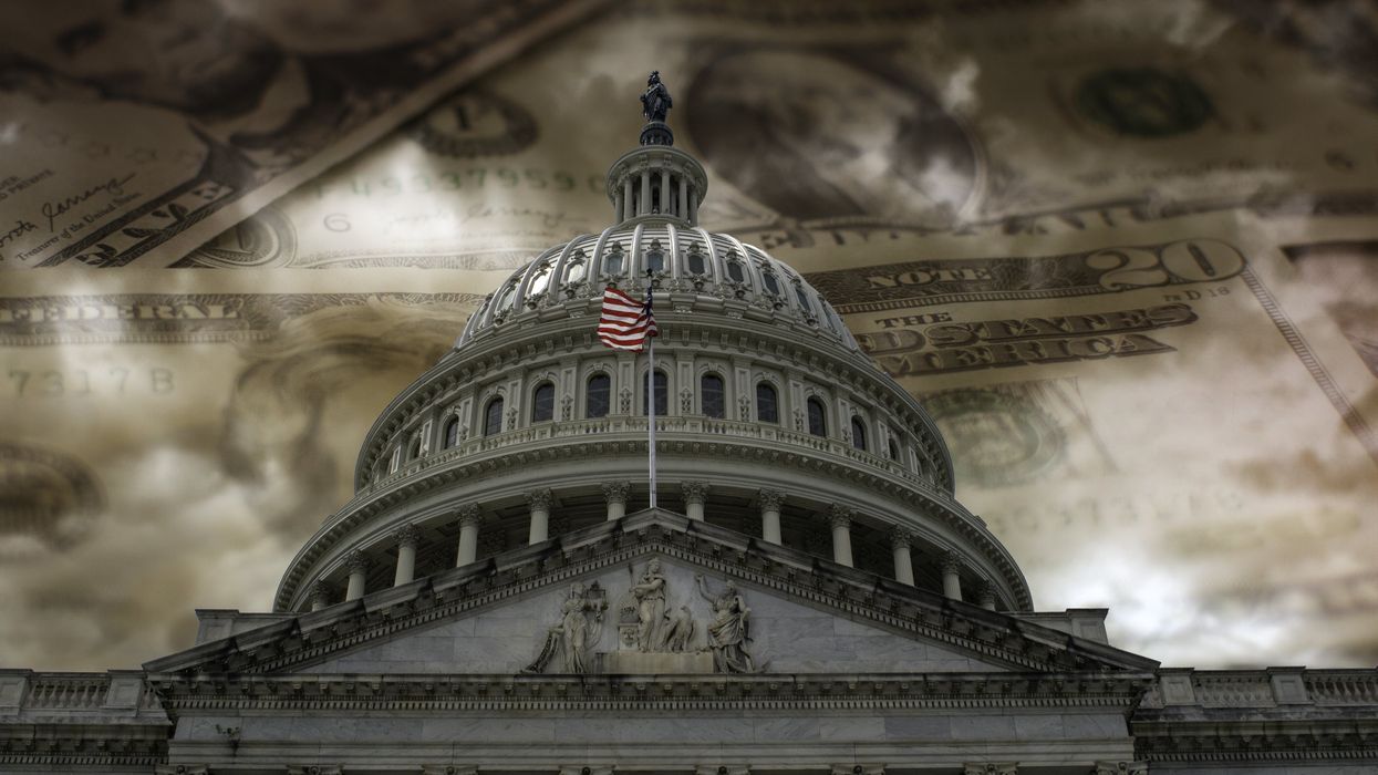 U.S. Capitol surrounded by money