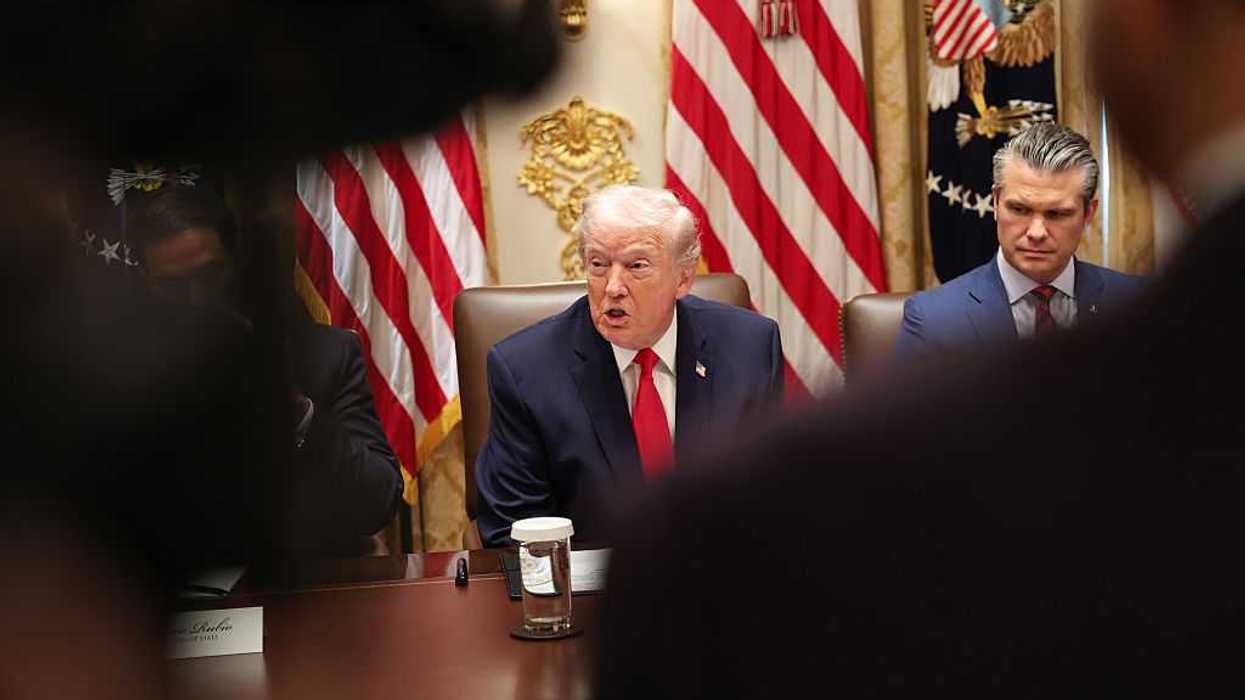 U.S. President Donald Trump speaks during a meeting of the Cabinet in the Cabinet Room of the White House
