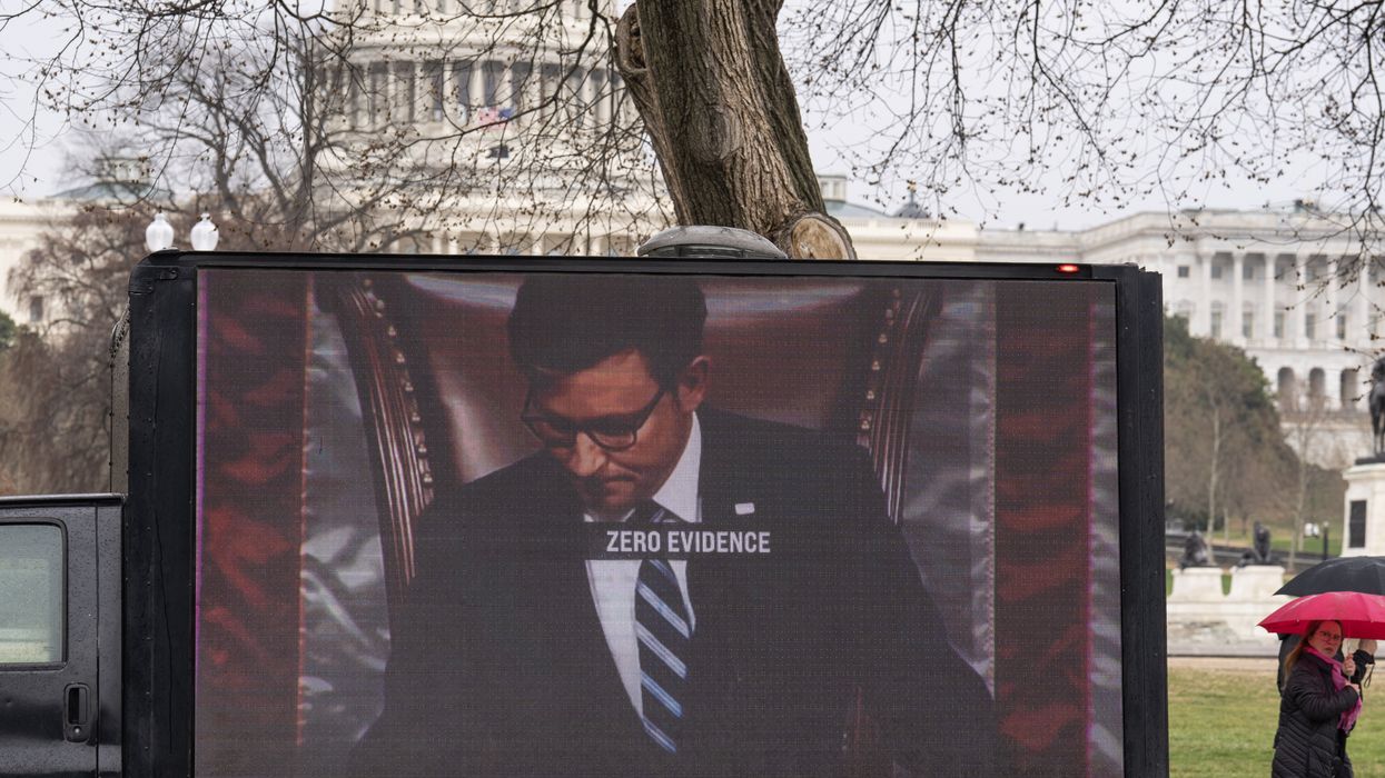 Video screen outside the Capitol