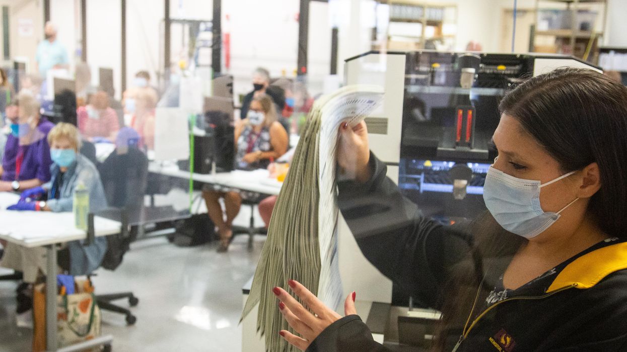 Vote counting in Maricopa County, Ariz.