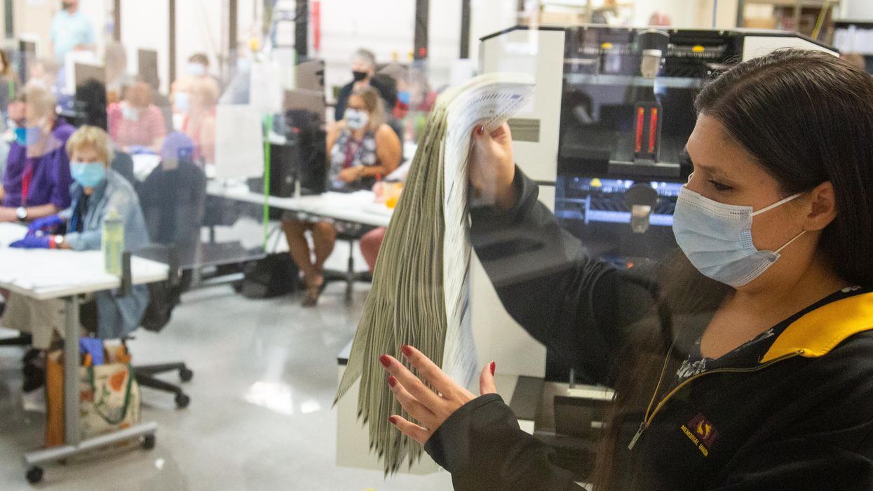 Vote counting in Maricopa County, Ariz.